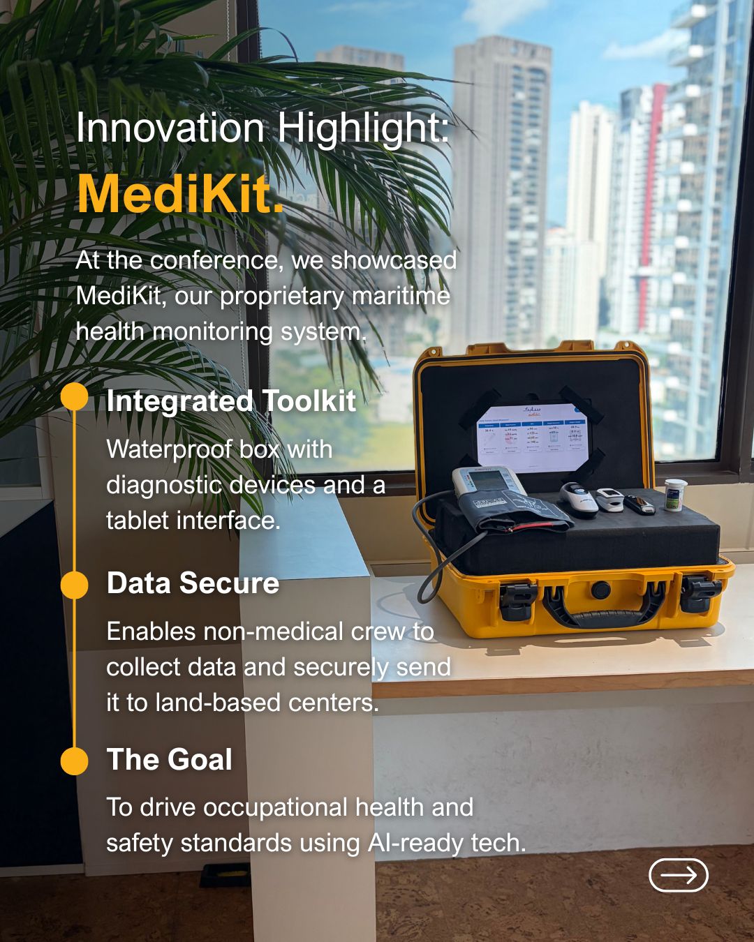 SmartFuture highlighted its MediKit maritime health solution at AHWS 2025, demonstrating how technology bridges care gaps for remote workers under the theme of AI's impact.